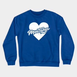 Vintage Mustangs School Spirit // High School Football Mascot // Go Mustangs Crewneck Sweatshirt